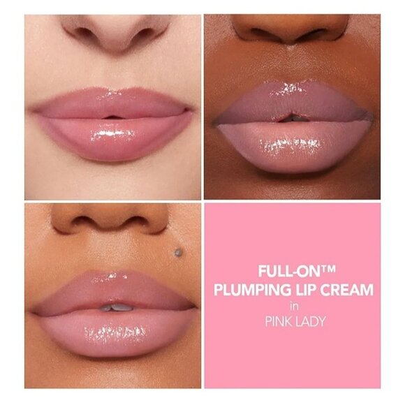 2 Pack Buxom Full-On Plumping Lip Cream Pink Lady Hydrating Gloss Peptides Vit E - Picture 7 of 13